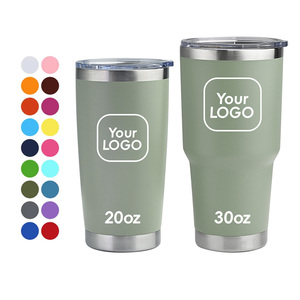 <span class=keywords><strong>Gobelets</strong></span> Isothermes à Café et Tasses de Voyage en Acier Inoxydable de 20 oz et 30 oz à Double Paroi, Revêtement Poudre, Avec Logo Personnalisé – Vente en Gros - Product Image 1
