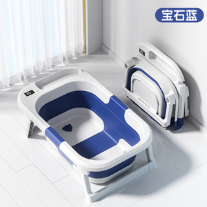 Juego de <span class=keywords><strong>Bañera</strong></span> Plegable Independiente de TPE Ecológico <span class=keywords><strong>con</strong></span> Cuchara de Agua Plegable Multifuncional para Bebés y Niños - Product Image 2