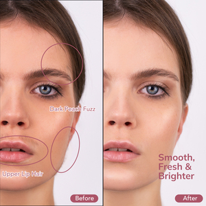 Strumento elettrico dermaaplaning <span class=keywords><strong>per</strong></span> le donne di esfoliazione del viso Dermaplane <span class=keywords><strong>rasoio</strong></span> e pesca peluria rimozione dei capelli con 6 lame di ricarica - Product Image 5