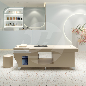 Salon de beauté coiffure spa électrique <span class=keywords><strong>shampoing</strong></span> lit massage tactile salon de coiffure chauffage eau thérapie headspa lit avec pied spa baignoire - Product Image 4