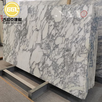 Pierre blanche naturelle Arabescato Carrelage de marbre blanc poli imperméable pour salle de bain intérieure, mur et décoration d'hôpital