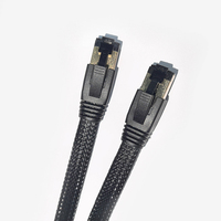 Kabel Ethernet Cat8 Premium Custom Braided 40Gbps 2000MHz Kecepatan Tinggi LAN Network Patch Cord Berlapis Emas RJ45 Tembaga Murni CE