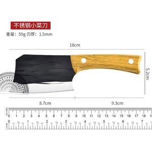 Cuchillo de cocina popular en línea, cuchillo para rebanar de acero inoxidable, mini cuchillo ligero para frutas, cuchillo para desespinar pescado, cuchillo martillado - Product Image 4