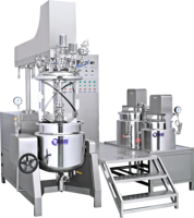 Machine de fabrication de crème cosmétique 500L Machine de mélangeur d'émulsifiant sous vide de levage hydraulique Machine de mélange homogène de pommade Ligne de machine