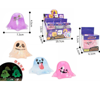 Nouveau Jouet de Décompression et de Soulagement du Stress en Forme de Fantôme d'Halloween en Maltose, à Rebond Lent et Sonore, Vente en Gros, Boîte Mystère