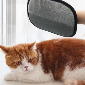 Gant anti-poils pour animaux de compagnie, noir, 18x12x1cm, dépoussiéreur électrostatique pour l'entretien du pelage des chiens - Product Image 3