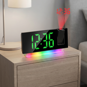 <span class=keywords><strong>Réveil</strong></span> projecteur Huayang 6815 <span class=keywords><strong>avec</strong></span> grand écran LED, affichage numérique <span class=keywords><strong>de</strong></span> <span class=keywords><strong>l</strong></span>'<span class=keywords><strong>heure</strong></span> et <span class=keywords><strong>de</strong></span> la température pour chambre et maison - Product Image 2