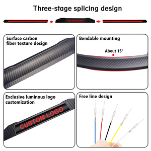 Feux arrière de <span class=keywords><strong>voiture</strong></span> modifiés <span class=keywords><strong>en</strong></span> fibre de carbone, design à trois sections, feux arrière réglables, étanches, LED - Product Image 3