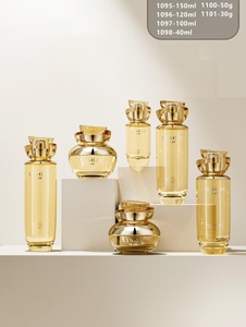 Compre el juego de cosméticos decorativos Juego de botellas de vidrio cosméticas con bomba de tratamiento para el paquete de crema de loción Sub-botella - Product Image 2