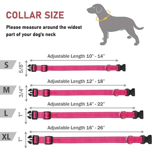 Collar Reflectante <span class=keywords><strong>de</strong></span> Nailon para Perro, Correas <span class=keywords><strong>de</strong></span> Seguridad <span class=keywords><strong>de</strong></span> Alta Visibilidad para el Cuello del Perro, Collar Ajustable para Perros Pequeños, Medianos y Grandes, y Cachorros - Product Image 4