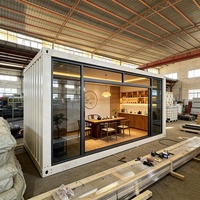 Maison préfabriquée en verre miroir de 20 pieds, maison miniature économique, maison en acier pour les vacances et l'habitation temporaire