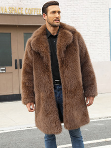 <span class=keywords><strong>Manteau</strong></span> d'<span class=keywords><strong>hiver</strong></span> long en fausse fourrure de renard pour homme, style mode, 2026, col à revers, épais, chaud, de luxe, prix d'usine, vente en gros - Product Image 5