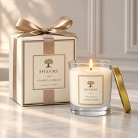 Décoration d'intérieur, logo personnalisé, parfum d'intérieur, marque privée, bougie parfumée artisanale en cire de soja de luxe avec verre transparent