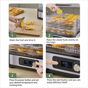 Déshydrateur alimentaire commercial industriel en acier inoxydable pour la séchage du poisson, de la viande, des fruits secs et des légumes - Product Image 5