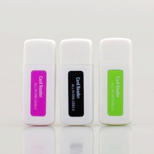 Mini lector de tarjetas USB 4 en 1 para tarjetas de memoria SD y TF, dispositivos móviles, plástico, externo, todo en uno, compatible con múltiples ranuras - Product Image 2