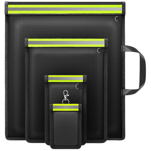 4 pièces de pochettes Faraday anti-RFID avec bande réfléchissante, bloqueur de signal anti-traçage pour clés de voiture et étuis de téléphone - Product Image 1