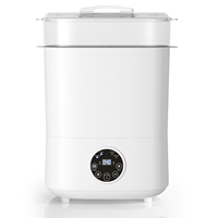 Robot culinaire pour bébé 3-en-1, stérilisateur et sécheur de biberons grande capacité, 2 niveaux, vapeur électrique compacte, haute température 360°