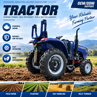 Tracteur agricole miniature homologué CE 70HP 80HP avec rotoculteur et charrue