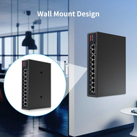 Switch PoE de Alta Calidad de 120W con 8 Puertos PoE y 2 Puertos de Enlace Ascendente Ethernet de 100Mbps, AI Watchdog, Switch de 10 Puertos con Alimentación a Través de Ethernet