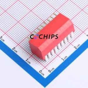 DL-09HT DIP Switch Through hole Component (THT),P=2.54mm Switch Piano Key Single Pole Single Throw 9-Bit 2.54mm - Product Image 2