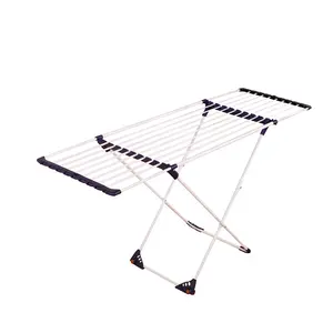 Clothes Hanger Wheel Movement Drying Rack Power Coating Clothes Drying Racks For Laundry