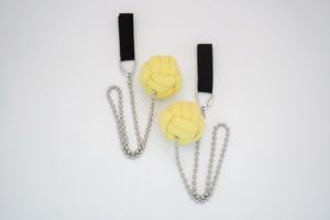 Poi de fuego de puño de mono extra grande, cuerda de aramida <span class=keywords><strong>con</strong></span> cadena de bolas para girar el fuego y bailar el rendimiento y las artes de flujo - Product Image 2
