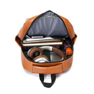 Di alta qualità Softback zaino da uomo impermeabile in pelle sintetica per viaggi e computer portatili con chiusura a cerniera fodera in poliestere - Product Image 2