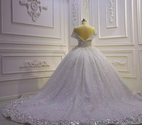 2024 nouveauté personnalisé Premium luxe grande taille hors épaule Sequin dentelle robe de mariée élégante robe de mariée