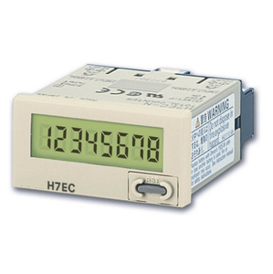 Contador total, 1/32DIN (48 x 24 mm), autoalimentado, LCD, 8 dígitos, 30cps/1kcps, entrada VDC, carcasa gris H7EC-NV - Product Image 1