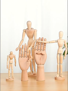 Maniquí de madera ajustable de 5,5 pulgadas, suministro de arte al por mayor de fábrica para artista, figura humana, dibujo, soporte de Maniquí de madera - Product Image 2