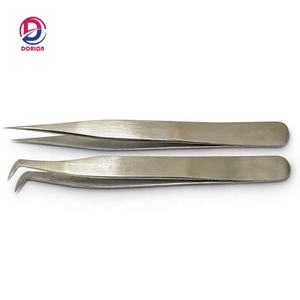 Pinzas de Acero Inoxidable para Extensión de Pestañas, Venta al por Mayor, Marca Privada, Pinzas Profesionales Rectas y para Volumen Ruso - Product Image 1