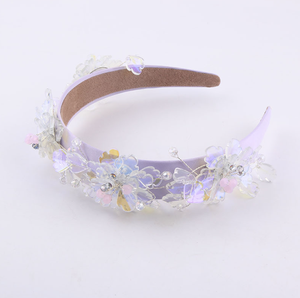 Nieuwe mode transparante kristallen bloem partikel hoofdband voor vrouwen prom cadeau straat haaraccessoires hoofddeksels - Product Image 6