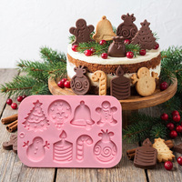 Weihnachtliche Silikon-Schokoladenform Festliche Süßigkeitenform Weihnachtsthema Dessert-Backform für Kuchendekoration