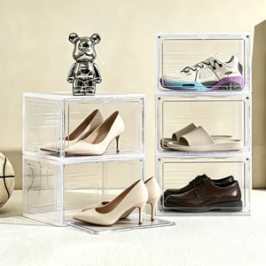 Scatola Grande per Scarpe, Adatta per Taglia 13, Salvaspazio per Armadio, Contenitore per Sneaker, Organizzatore Impilabile in Plastica Trasparente - Product Image 2