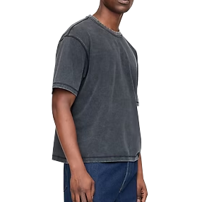 T-shirt pour homme lavé, vente OEM, haute qualité, logo personnalisé, t-shirt de sport pour homme - Product Image 6