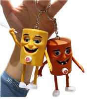 Internet célébrité transfrontalière Shanhaijing bâton en bois Figure transformant visage jouet PVC porte-clés pendentif cadeau pour enfants