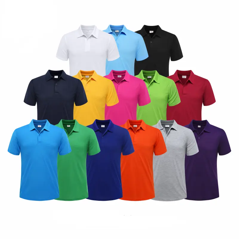 Groothandel Zomer Goedkope Casual Korte Mouwen 100% Polyester Polo T-shirt Persoonlijke Custom Plain Polo Shirts Mannen En Vrouwen