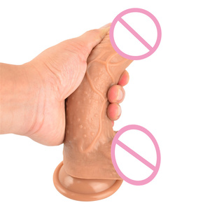 China 19cm Realistischer Silikon-Soft-<span class=keywords><strong>Dildo</strong></span> für Erwachsene, für Männer und Frauen, 100% Wasserdicht & Umweltfreundlich - Product Image 4