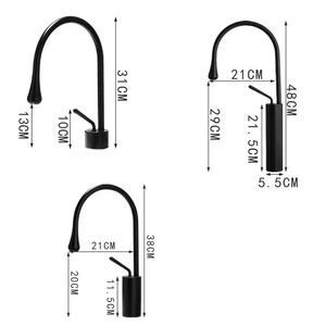 Hình Dạng Giọt Lưu Vực Vòi Rắn Brass Vanity Nước Tap Chậu Rửa Vòi Nước Phòng Tắm Bồn Rửa Vòi Nước Nóng Lạnh Nước Máy Trộn Tap - Product Image 2