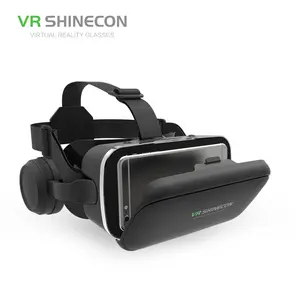 Headset vr com realidade virtual 3d, mais novo headset com fone para jogos de filmes ios e android