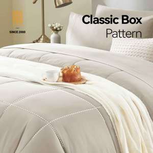 Nhà Máy Bán Buôn Sang Trọng Mềm Giường Đặt Màu Rắn 7 Miếng Comforter Với Được Trang Bị Tấm Và Gối Đặt Cho Tất Cả Các Mùa - Product Image 4