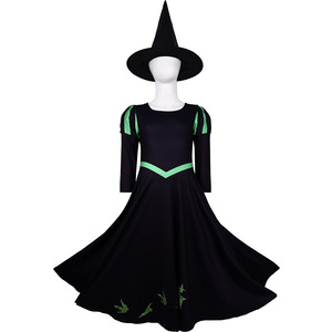 Disfraz de bruja malvada, vestido negro y verde, ropa para actuaciones en escenario para mujeres adultas - Product Image 5