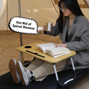 Kinggear Cắm Trại Bằng Gỗ Gấp Bàn Giường Có Thể Điều Chỉnh Xách Tay Máy Tính Xách Tay Bảng Có Thể Điều Chỉnh Giường Bàn Bằng Gỗ Có Thể Gập Lại Bảng - Product Image 6