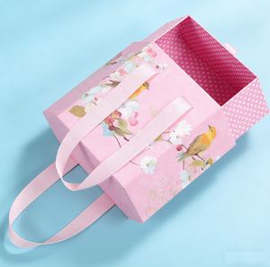 Caja de Regalo Plegable de Dos Piezas - Empaque Plegable Colorido con Asa de Mano, Tamaño Personalizado, Alta Gama - Product Image 4