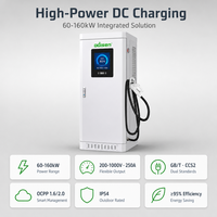 Borne de Recharge Rapide DC 60kW 80kW 120kW 160kW CCS2 200A IP54 sur Pied EVSE OCPP pour Véhicules Électriques – Nouvelle Station Commerciale pour Parcs