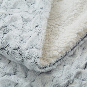 Couverture en <span class=keywords><strong>fausse</strong></span> <span class=keywords><strong>fourrure</strong></span> Sherpa personnalisée OEM ODM, super douce, confortable et chaude, idéale pour la maison, cadeau pour toutes les occasions - Product Image 4