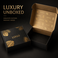 Boîte cadeau de luxe en carton ondulé recyclé, design portable, emballage personnalisé imprimé, option gaufrage, boîte d'expédition OEM
