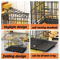 Vente chaude fournitures pour animaux de compagnie sans fond chien Cage caisses Cage pliant chien Cages gras fil de fer taille peut être personnalisé
