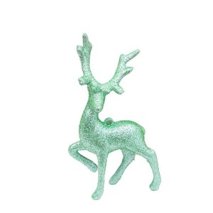 Ornements de Noël transfrontaliers : Poudre scintillante, Petits pendentifs, Décorations festives en forme d'élans pour vitrine de saison des fêtes - Product Image 5