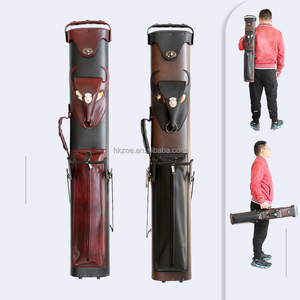 PU Hard Shell Pool Cue Case Billiard Cue Cover with Metal Stand Lightweight Water Resistant 6 Hole Storage - Product Image 3